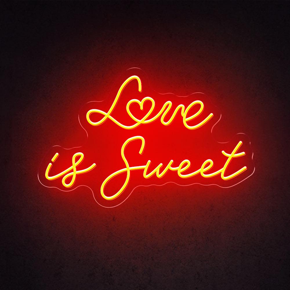 HDJSign - Love Is Sweet Wedding Neon Sign HDJ Sign