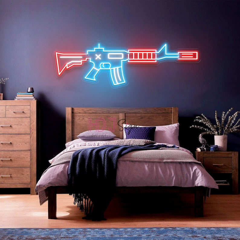 HDJSign - M4A1 Rifle Home Neon Sign HDJ Sign