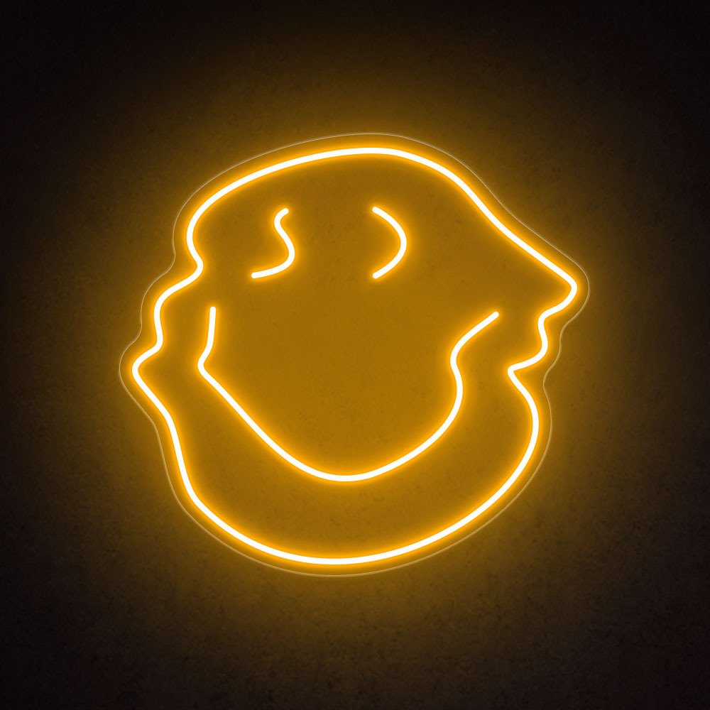 HDJSign - Melting Smiley Face Emoji Neon Sign HDJ Sign