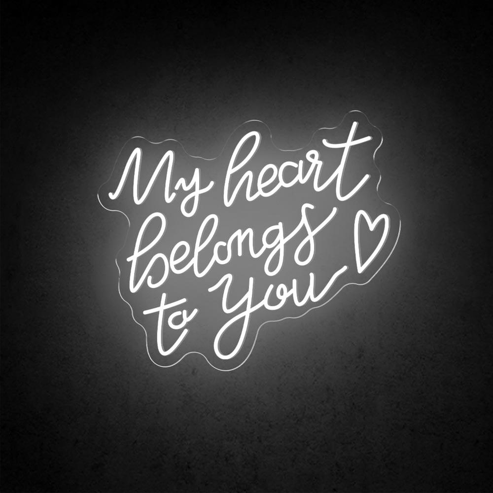 HDJSign - My Heart Belongs to You Wedding Neon Sign HDJ Sign