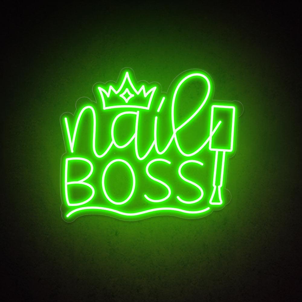 HDJSign - Nail Boss Salon Neon Sign HDJ Sign