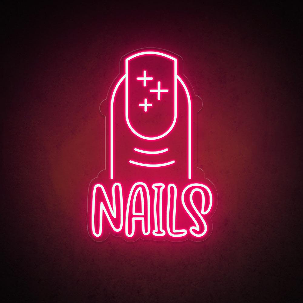 HDJSign - Nails Salon Neon Sign HDJ Sign