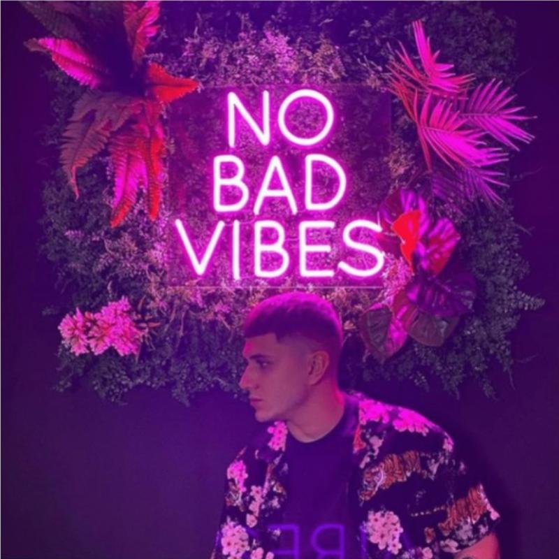 HDJSign - No Bad Vibes Bar Neon Sign HDJ Sign