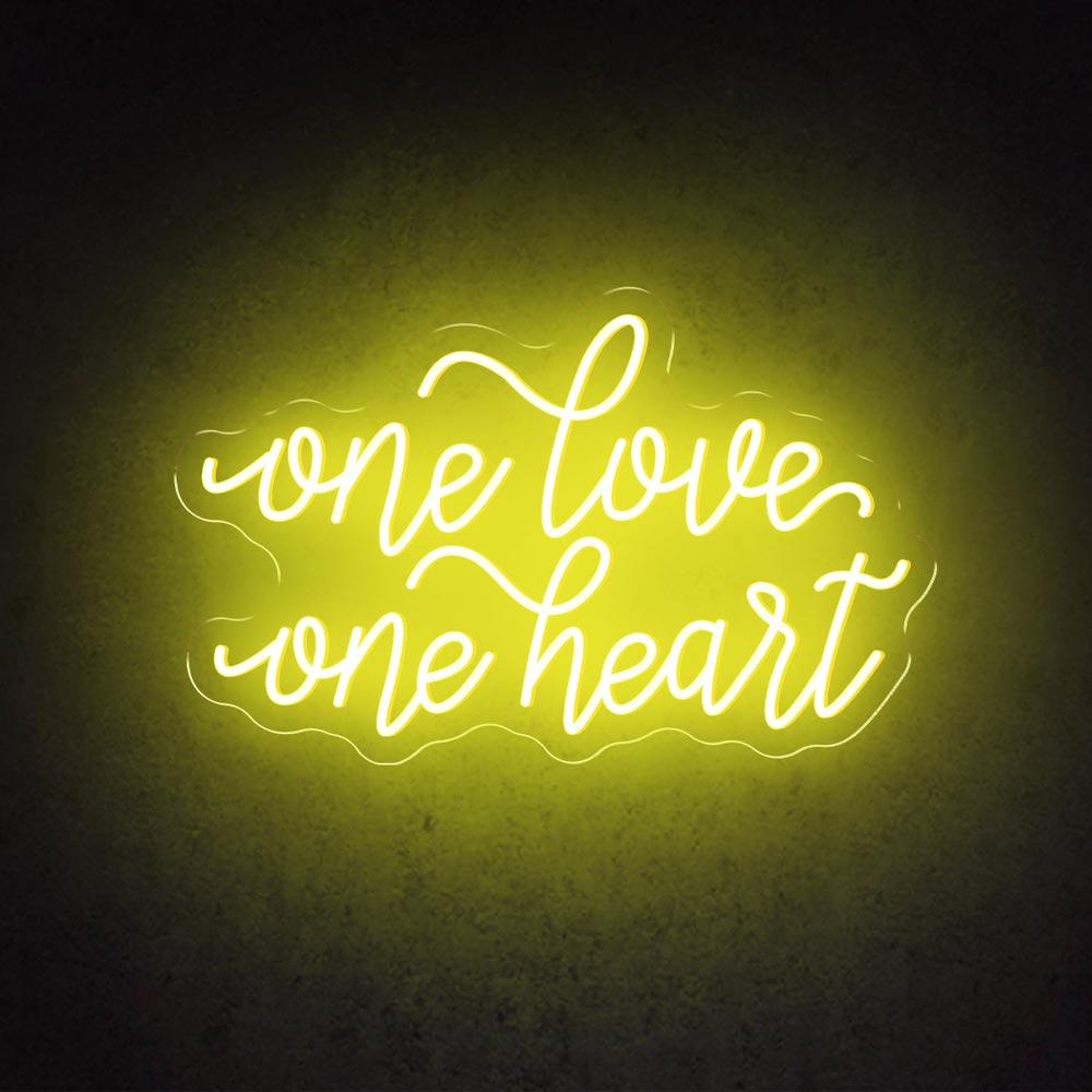 HDJSign - One Love One Heart Wedding Neon Sign HDJ Sign