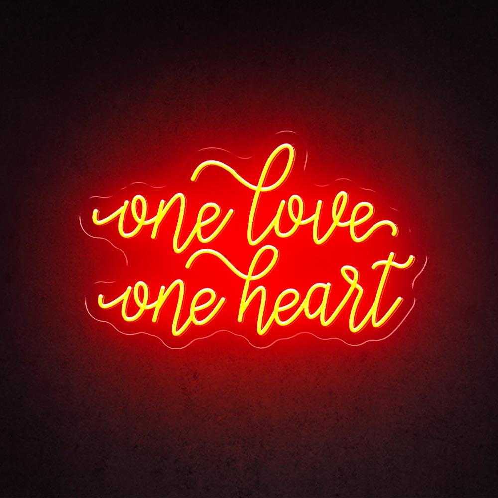 HDJSign - One Love One Heart Wedding Neon Sign HDJ Sign