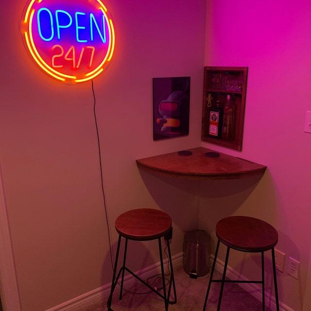 HDJSign - Open 24/7 Bar Neon Sign HDJ Sign