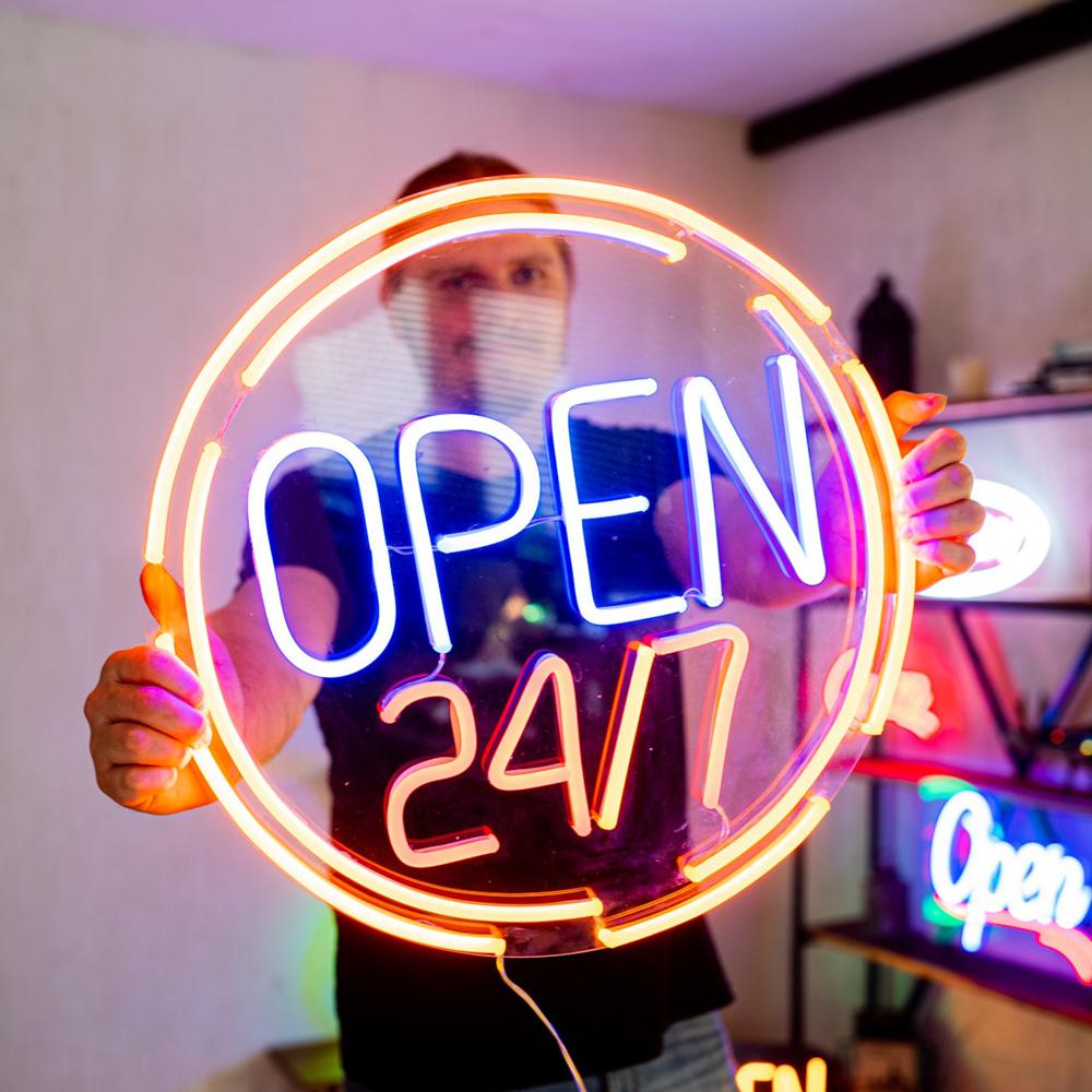 HDJSign - Open 24/7 Bar Neon Sign HDJ Sign