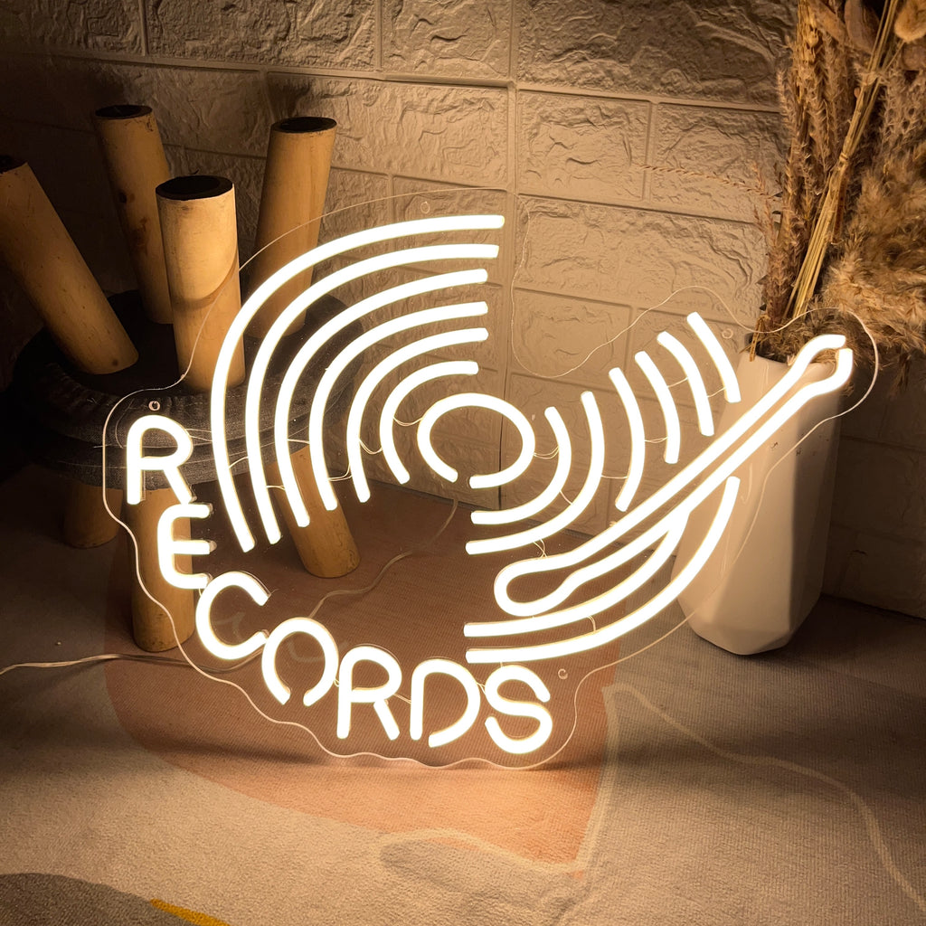 HDJSign - Records Bar Neon Sign HDJ Sign