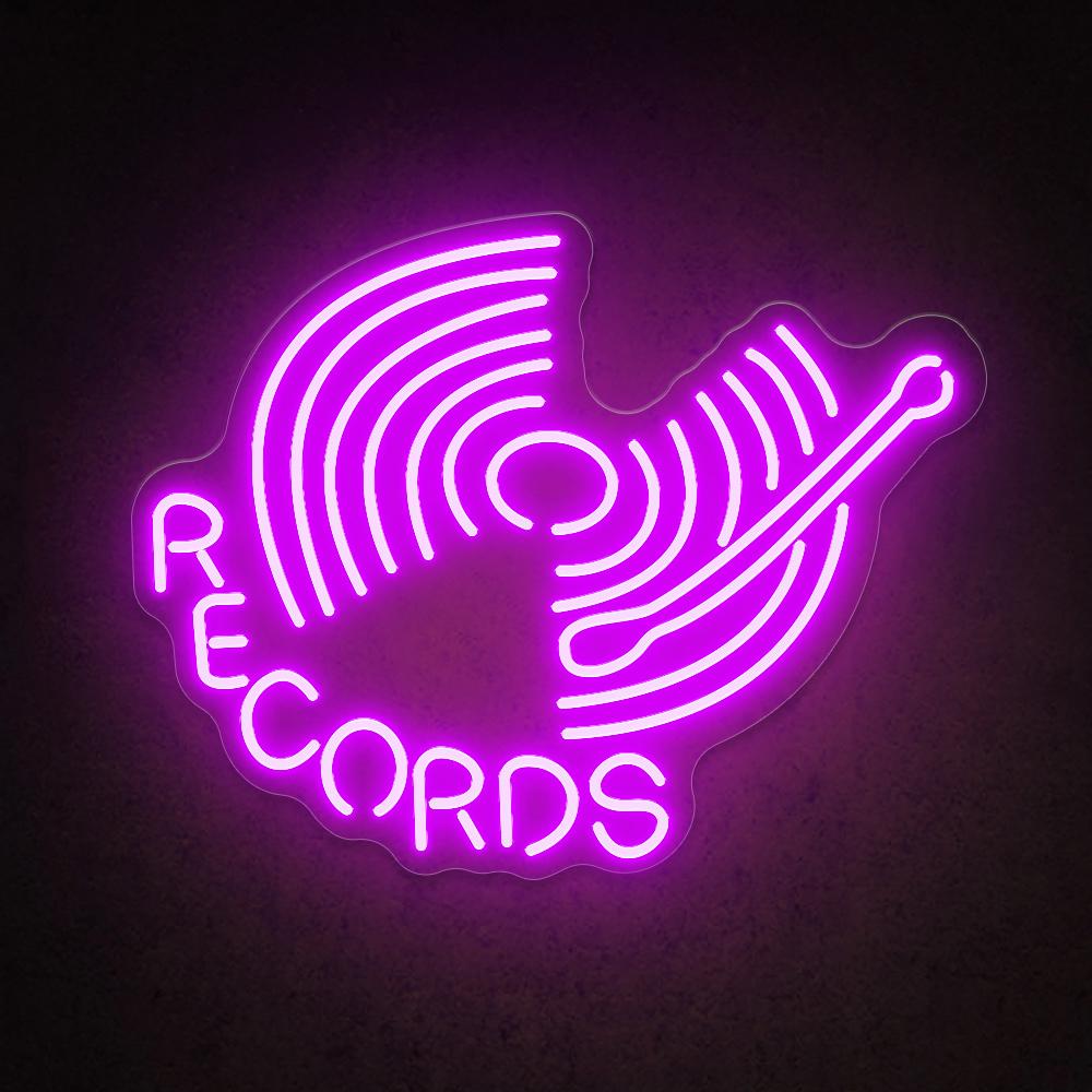 HDJSign - Records Bar Neon Sign HDJ Sign