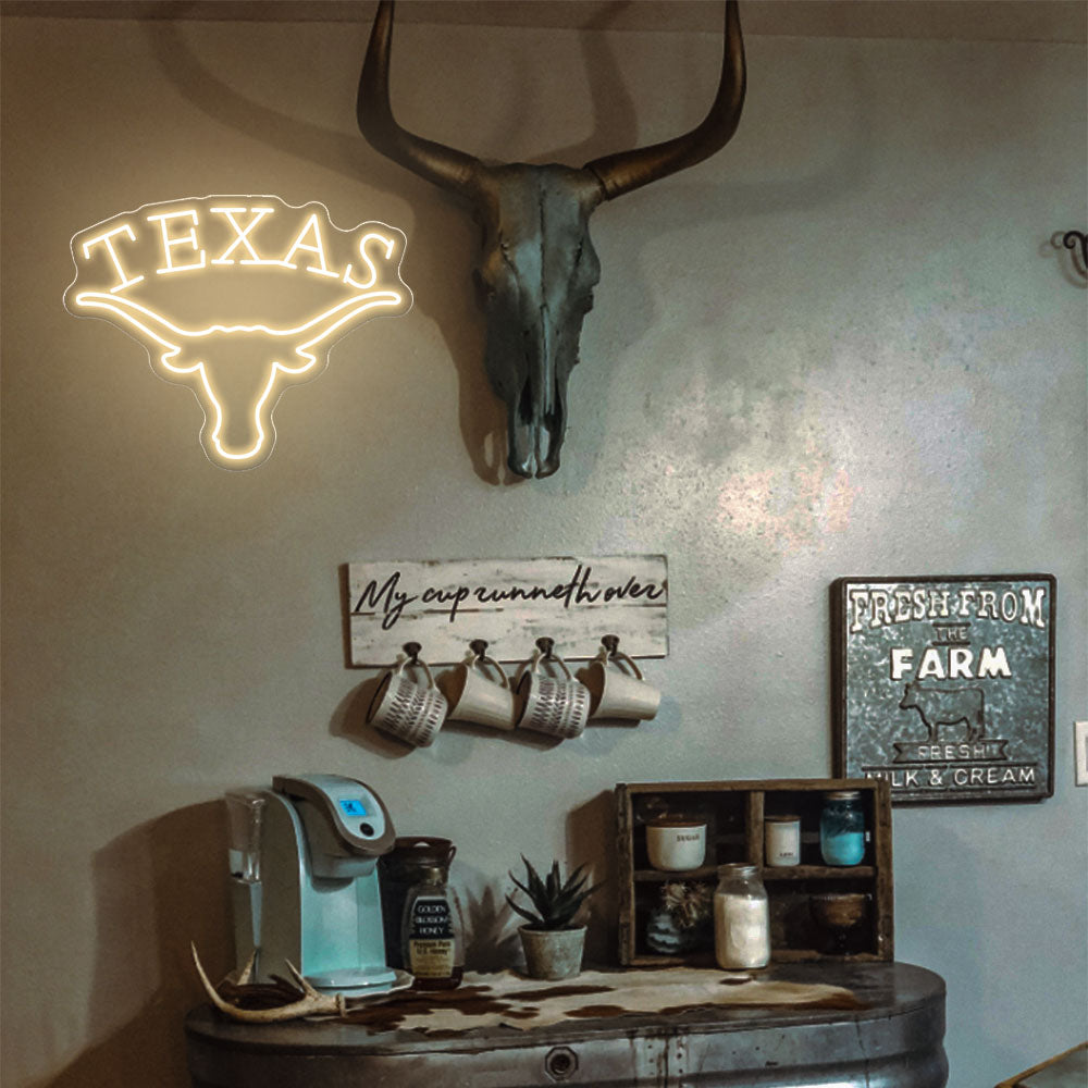 HDJSign - Texas Horns Bar Neon Sign HDJ Sign