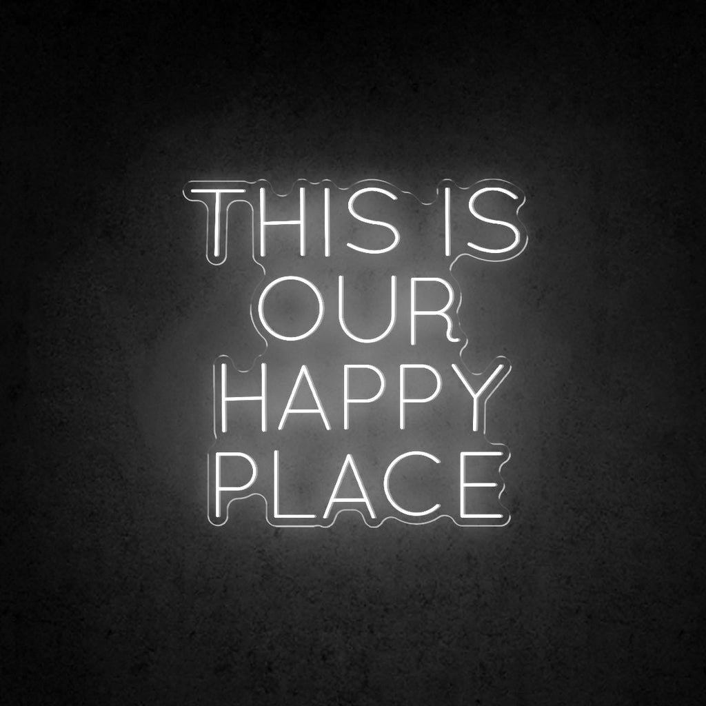 HDJSign - This Is Our happy Place Quote Neon Sign HDJ Sign