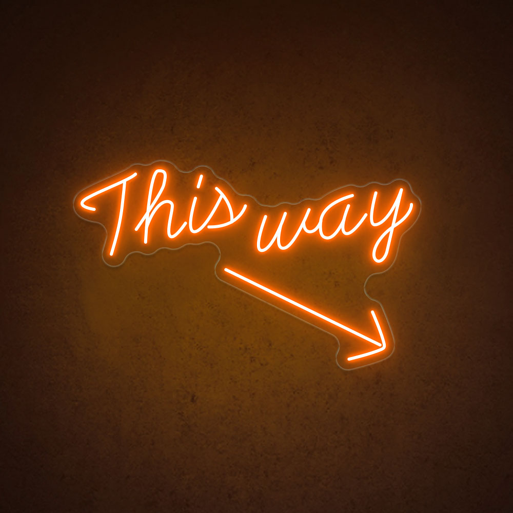 HDJSign - This Way Bar Neon Sign HDJ Sign