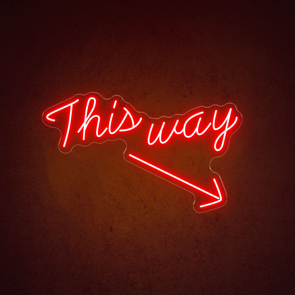 HDJSign - This Way Bar Neon Sign HDJ Sign