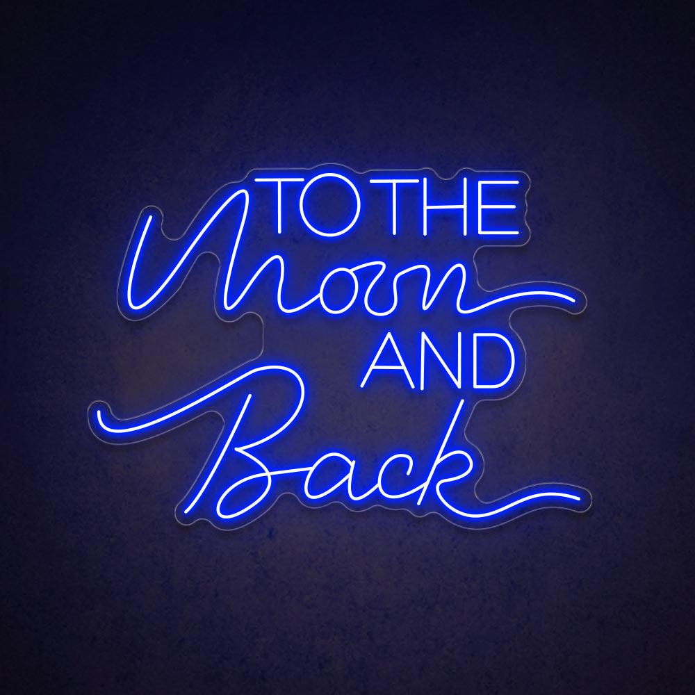 HDJSign - To The Moon And Back Wedding Neon Sign HDJ Sign