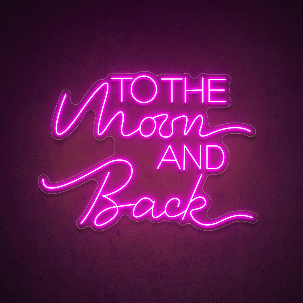 HDJSign - To The Moon And Back Wedding Neon Sign HDJ Sign