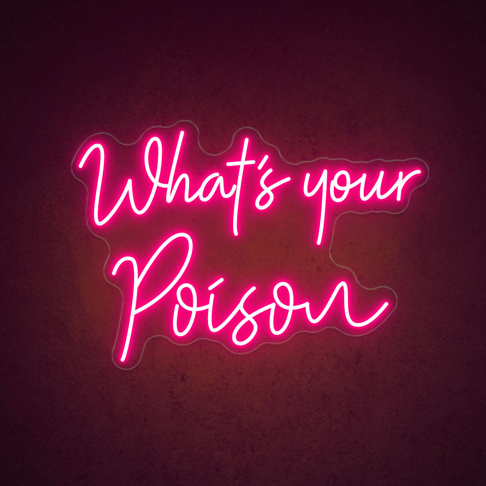 HDJSign - What's Your Poison Bar Neon Sign HDJ Sign