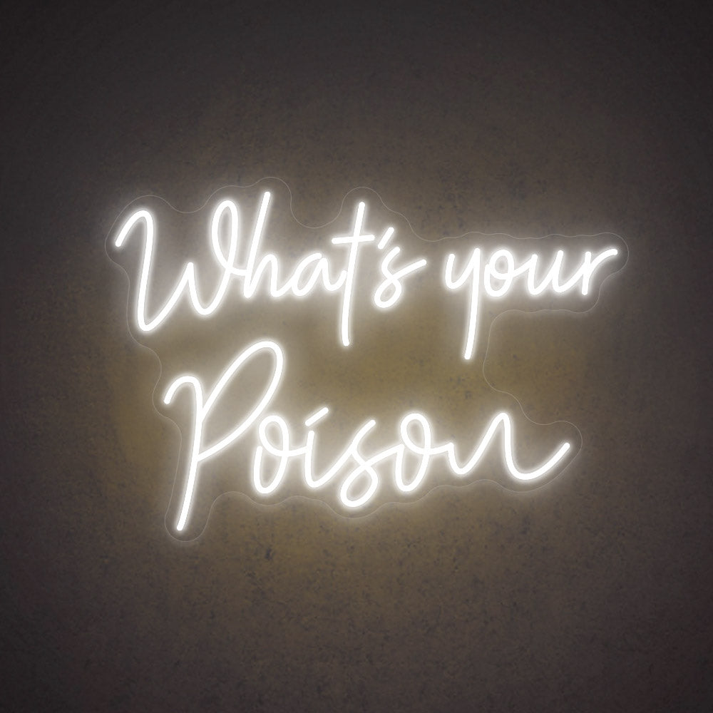 HDJSign - What's Your Poison Bar Neon Sign HDJ Sign